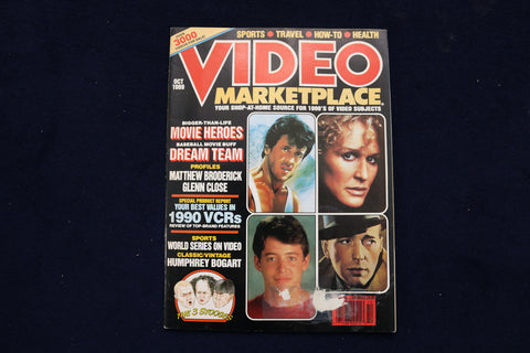 1989 OCTOBER VIDEO MARKETPLACE MAGAZINE - STALLONE - BRODERICK COVER - E 19274
