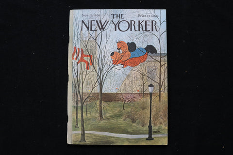 1966 NOVEMBER 26 NEW YORKER MAGAZINE - GREAT ILLUSTRATED COVER - NY 2716