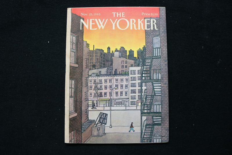 1985 NOVEMBER 25 NEW YORKER MAGAZINE - GREAT ILLUSTRATED COVER - NY 3205