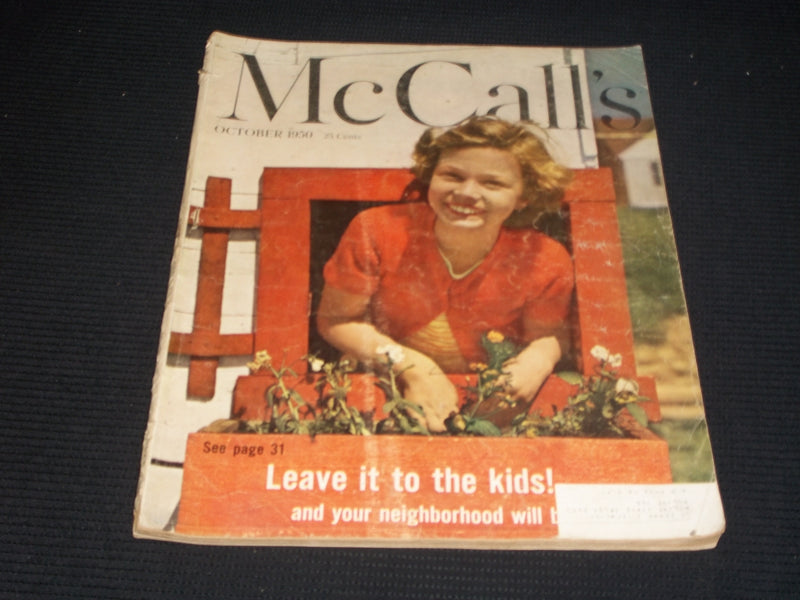 1950 OCTOBER MCCALL'S MAGAZINE - NICE COLOR COVERS & ADS - E 1106