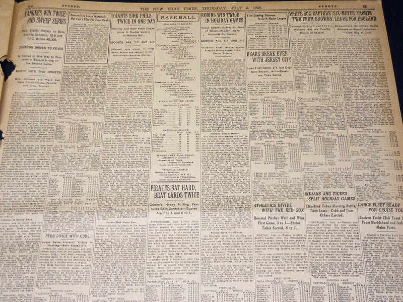 1923 JULY 5 NEW YORK TIMES NEWSPAPER-DEMPSEY WINS AFTER FULL 15 ROUNDS - NT 7738