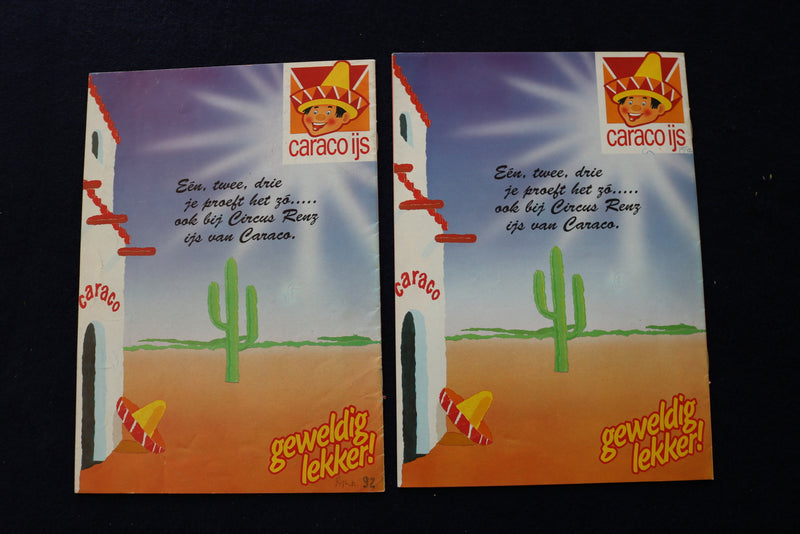 1990'S CIRCUS RENZ PROGRAMS - DUTCH - LOT OF 8 - O 3526