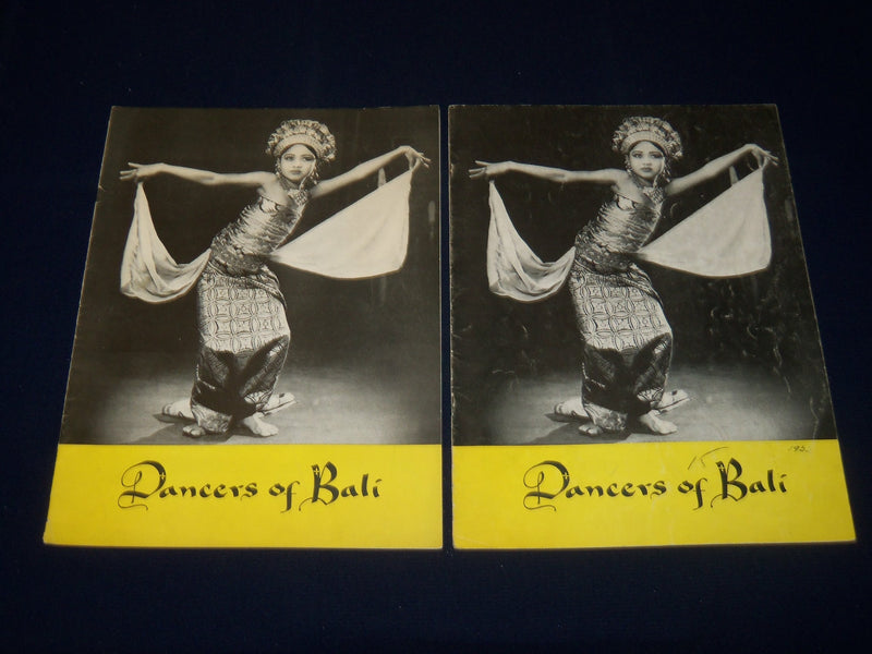 1950'S DANCERS OF BALI PROGRAM LOT OF 3 - GREAT PHOTOS - J 5049
