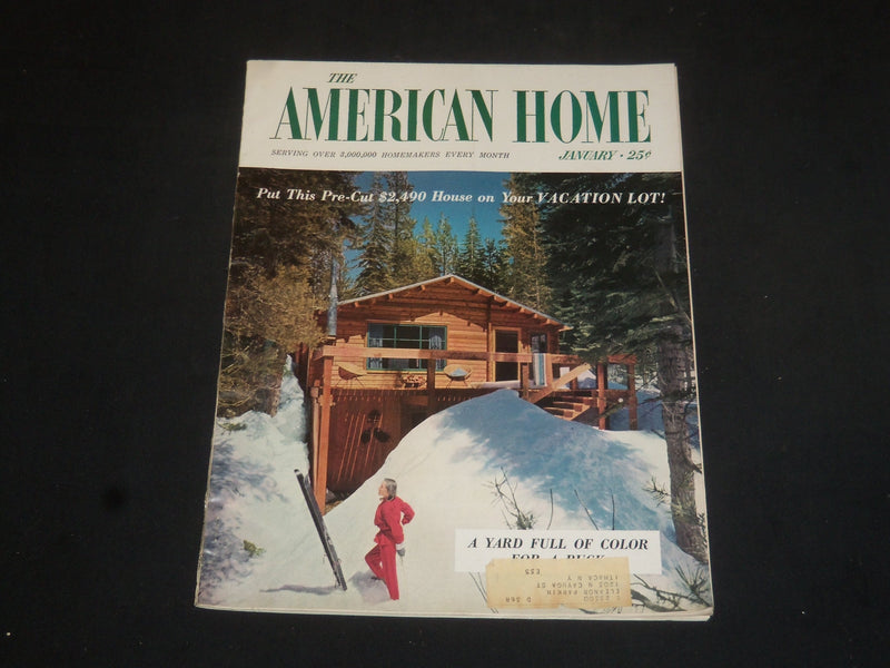 1956 JANUARY THE AMERICAN HOME MAGAZINE - NICE COVER, STORIES & PHOTOS - SP 7218