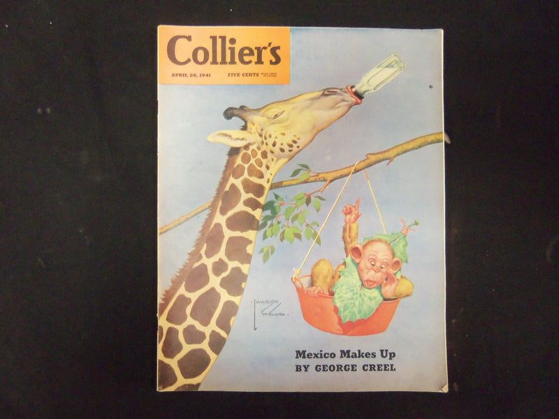 1941 APRIL 26 COLLIER'S MAGAZINE - GREAT ILLUSTRATIONS, ARTICLES & ADS - ST 3639