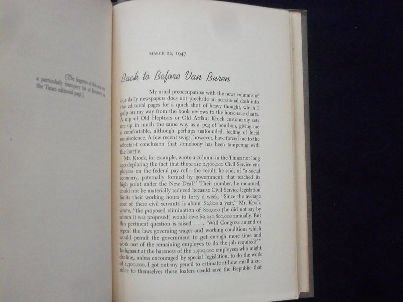 1947 THE WAYWARD PRESSMAN HARDCOVER BOOK BY A. J. LIEBLING - KD 8644