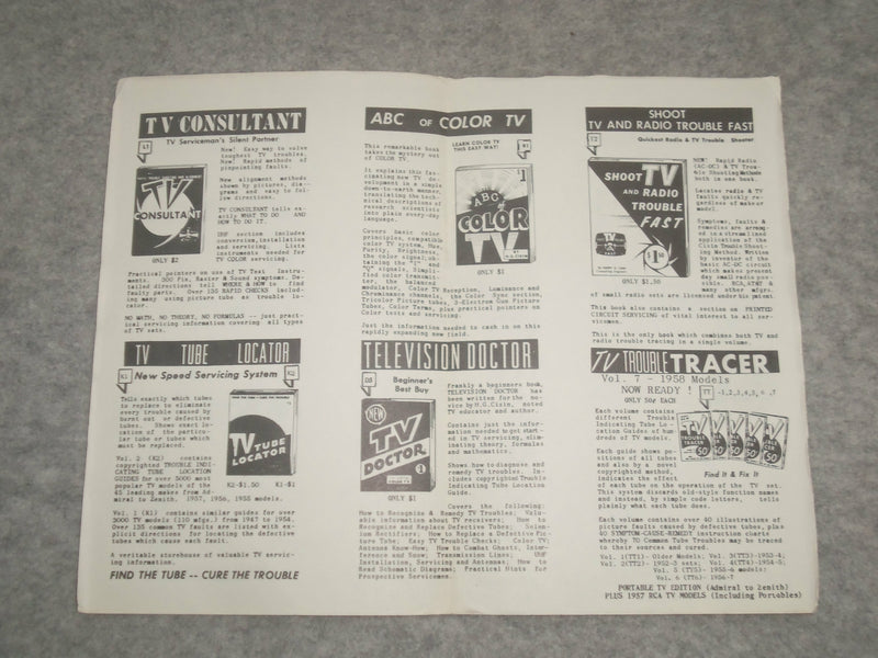 1959 TUBE REPLACEMENT GUIDE - H.G. CISIN - J 6340