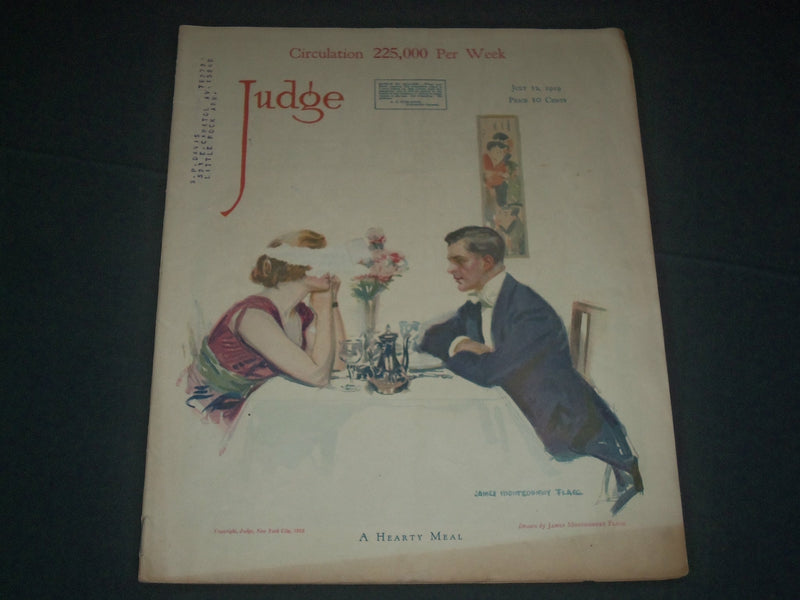1919 JULY 12 JUDGE MAGAZINE - COVER BY JAMES MONTGOMERY FLAGG - B 6135