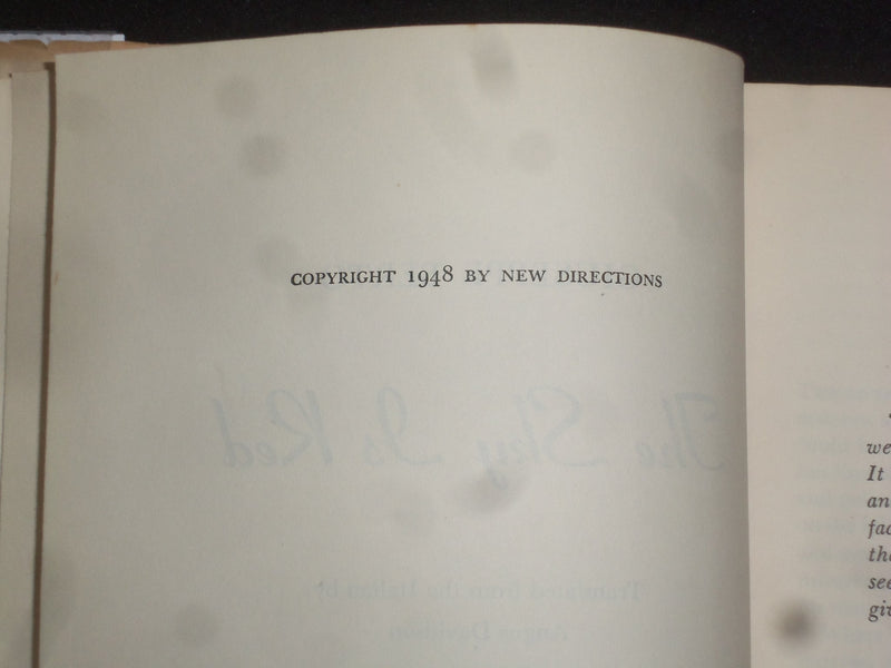 1948 THE SKY IS RED HARDCOVER BOOK BY GIUSEPPE BERTO - KD 9291