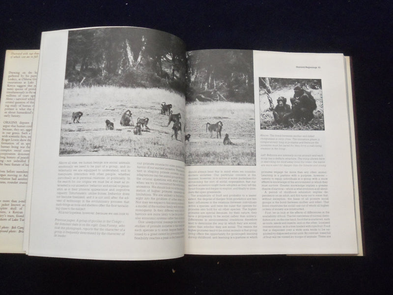 1977 ORIGINS HARDCOVER BOOK BY RICHARED E. LEAKEY AND ROGER LEWIN - KD 8338