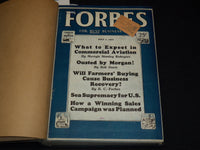 1927 JULY 1-DECEMBER 15 FORBES MAGAZINE BOUND VOLUME - NICE ADS - R 10B