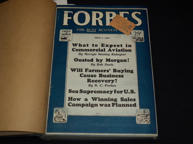 1927 JULY 1-DECEMBER 15 FORBES MAGAZINE BOUND VOLUME - NICE ADS - R 10B