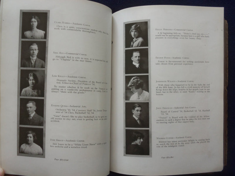 1914 PIERIAN RICHMOND HIGH SCHOOL YEARBOOK - RICHMOND, INDIANA - YB 1925V