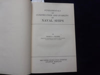 1956 FUNDAMENTALS/CONSTRUCTION/STABILITY OF NAVAL SHIPS HARDCOVER BOOK - KD 8600