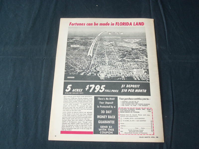 1962 APRIL THE NATIONAL POLICE GAZETTE MAGAZINE - ELIZABETH TAYLOR - B 5713