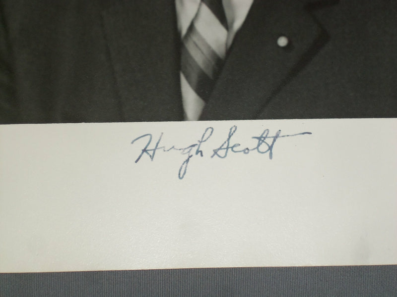 PENNSYLVANIA SENATOR HUGH SCOTT 8 X 10 AUTOGRAPHED PHOTO - J 4069