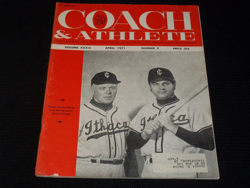 1971 APRIL COACH & ATHLETE MAGAZINE - WOOD & BOROWICZ ITHICA - E 5802