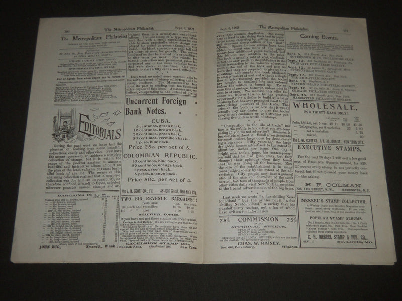 1902-1903 METROPOLITAN PHILATELIST MAGAZINE LOT OF 3 DIFFERENT - J 2449