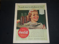1940 MARCH 16 COLLIER'S MAGAZINE - APPOINTMENT IN INDIA - COCA-COLA AD - SP 8271