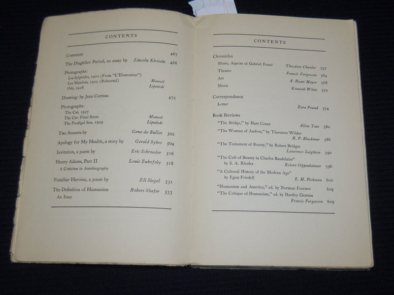 1930 SUMMER HOUND & HORN MAGAZINE - EZRA POUND - SP 6008D