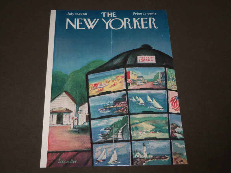 1960 JULY 16 NEW YORKER MAGAZINE FRONT COVER ONLY - GREAT ART FOR FRAMING
