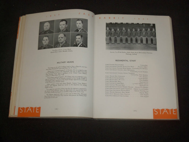1937 THE JACKRABBIT SOUTH DAKOTA STATE COLLEGE YEARBOOK - BROOKINGS, SD- YB 1958