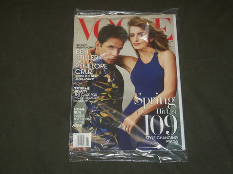 2016 FEBRUARY VOGUE MAGAZINE - BEN STILLER & PENELOPE CRUZ - B 2613