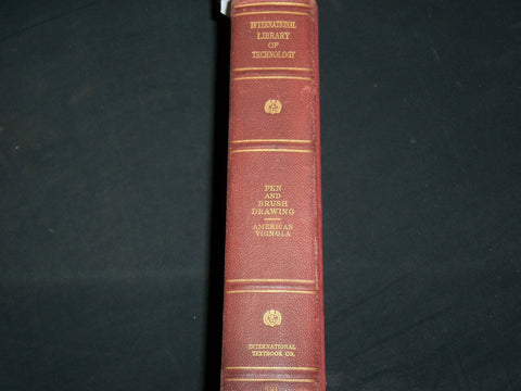 1927 PEN AND BRUSH DRAWING HARDCOVER BOOK - LIBRARY OF TECHNOLOGY - KD 7047