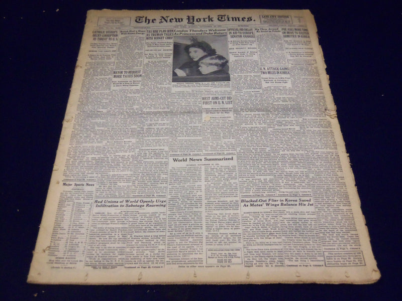 1951 NOV 18 NEW YORK TIMES - L. B. JOHNSON ACCUSES OLMSTED HID DELAY - NT 2455