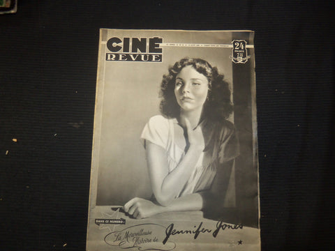 1949 AUGUST 12 CINE REVUE FRENCH MAGAZINE - JENNIFER JONES COVER - E 24733