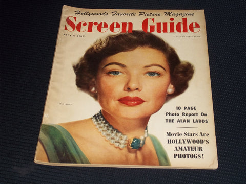 1950 MAY SCRENE GUIDE MAGAZINE - GENE TIERNEY FRONT COVER - E 15172