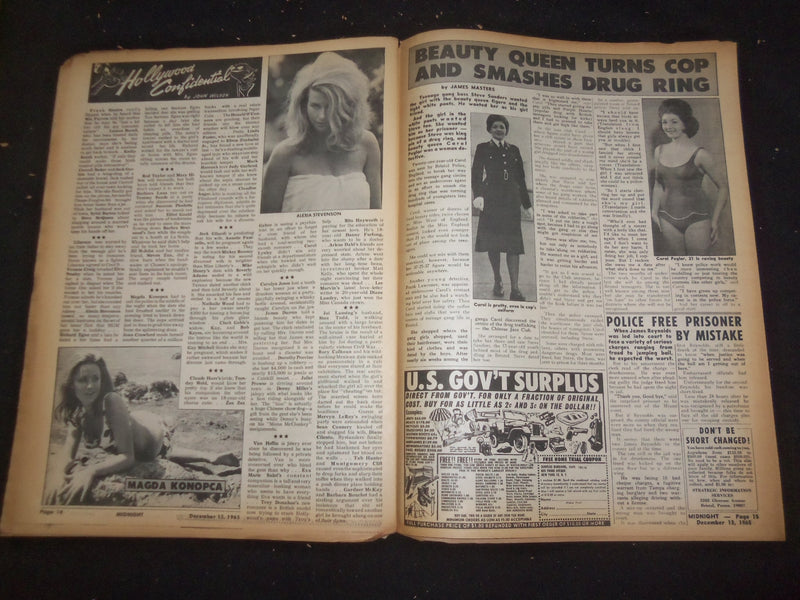 1965 DEC 13 MIDNIGHT NEWSPAPER - MOM FORCES KIDS TO TORTURE, MUTILATE - NP 7357