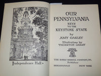 1950 OUR PENNSYLVANIA HARDCOVER BOOK SIGNED BY AMY & THORNTON OAKLEY - KD 7733