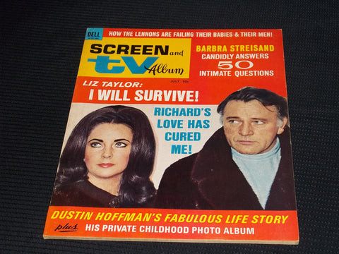 1969 JULY SCREEN & TV ALBUM MAGAZINE - LIZ & BURTON FRONT COVER - E 15688