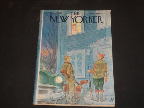 1953 NOVEMBER 21 THE NEW YORKER MAGAZINE - ILLUSTRATED COVER - NY 989