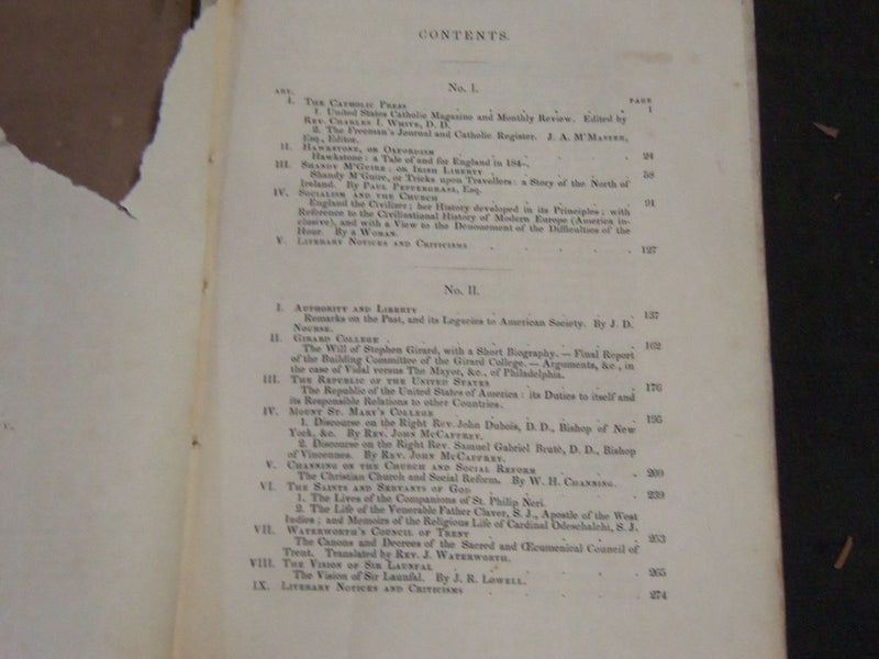 1847-1875 BROWNSON'S QUARTERLY REVIEW MAGAZINE LOT OF 23 ISSUES - WR 1293