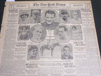 1925 DEC 27 NY TIMES SPORTS SECTION - JONES- GRANGE- HORNSBY- NURMI - NT 7064