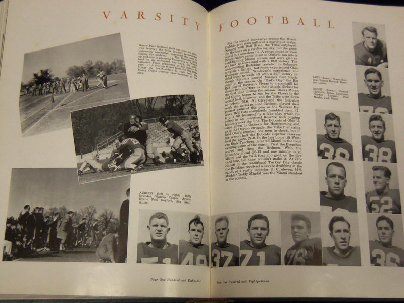 1941 RECENSIO MIAMI UNIVERSITY YEARBOOK - OXFORD OHIO - GREAT PHOTOS - YB 674