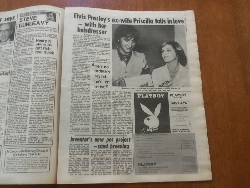 1976 SEPTEMBER 7 THE STAR NEWSPAPER- PRISCILLA PRESLEY FINDS A NEW LOVE- NP 4687