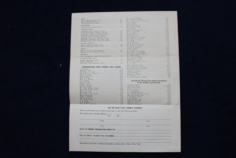 1950 FALL METHODIST NEWS - CORNELL UNIVERSITY - ITACA, NEW YORK - K 1614
