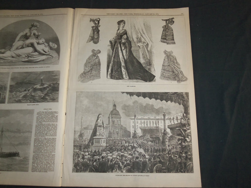 1874 JANUARY 21 THE DAILY GRAPHIC NEWSPAPER - IN MEDITATION - NT 7645