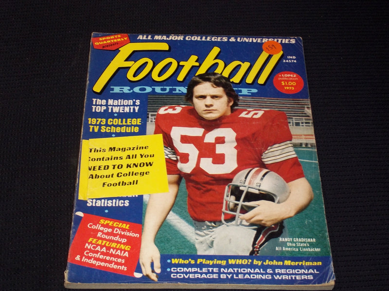 1973 FOOTBALL ROUNDUP MAGAZINE - RANDY GRADISHAR - E 7883