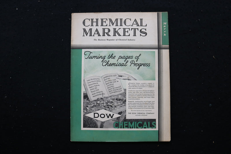 1932 MARCH CHEMICAL MARKETS MAGAZINE - DOW CHEMICALS COVER - SP 4190A