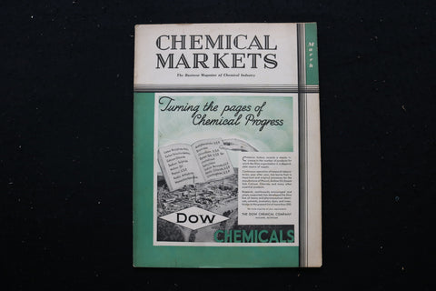 1932 MARCH CHEMICAL MARKETS MAGAZINE - DOW CHEMICALS COVER - SP 4190A