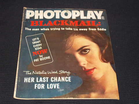 1962 JANUARY PHOTOPLAY MAGAZINE - NATALIE WOOD FRONT COVER - E 16730