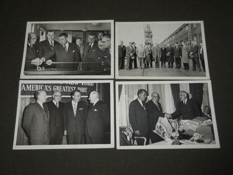 1950'S GOVERNOR ROBERT MEYNER PHOTO LOT OF 11 - TRIP TO AMSTERDAM - J 3460