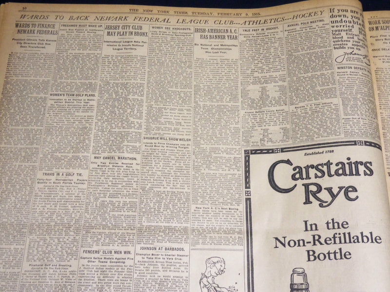 1915 FEBRUARY 9 NEW YORK TIMES - MORGAN PORCELAINS SOLD FOR $3,900,00 - NT 7769