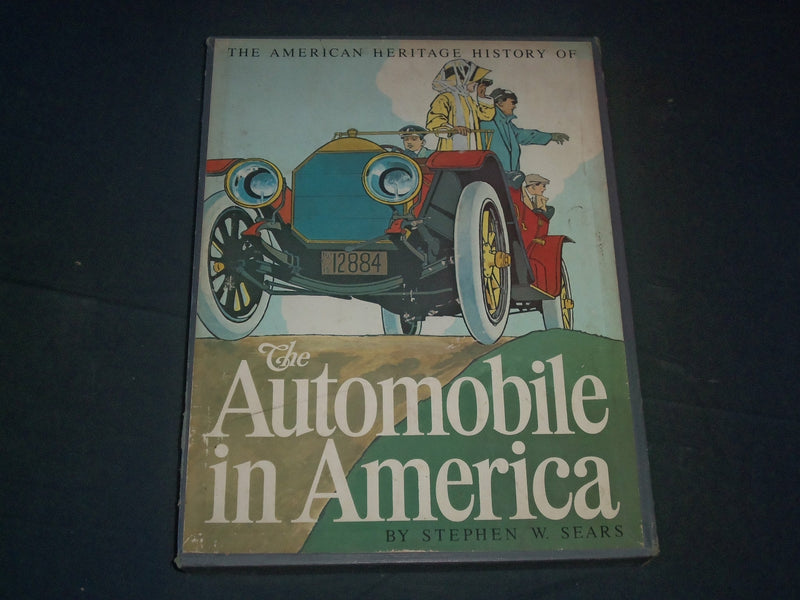 1977 THE AUTOMOBILE IN AMERICA BOOK BY STEPHEN SEARS - WITH SLIP CASE - KD 5439