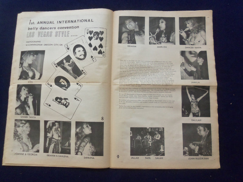 1975 HABIBI NEWSPAPER - VOLUME 2, NUMBER 6 - MIDDLE EASTERN DANCE/MUSIC- NP 6849