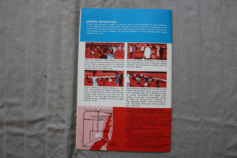 1968 BISCAYNE DOG TRACK DOG RACING PROGRAM - K 3455